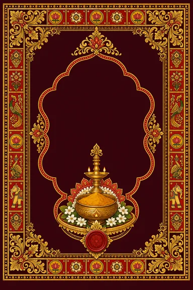 Haldi — Cheriyal Scroll Wedding Suite — Haldi card design