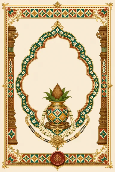 Chettinad Athangudi — Tamil Wedding invitation card design