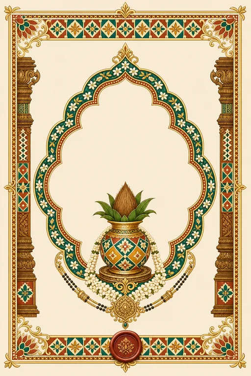 Wedding — Chettinad Athangudi Wedding Suite — Tamil Hindu Traditional Wedding invitation card design from Ayozan
