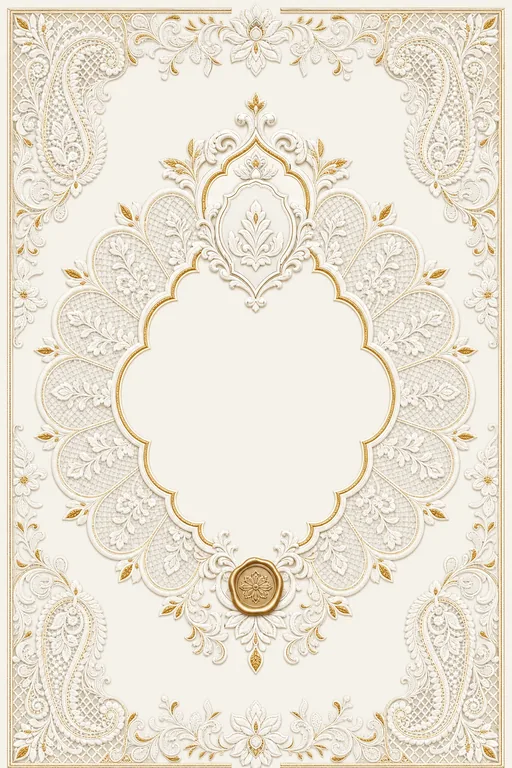Reception — Lucknowi Chikankari Wedding Suite — Awadhi Hindu Traditional Reception invitation card design from Ayozan