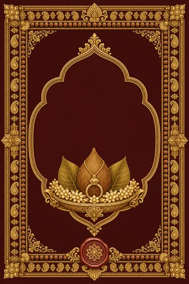 Engagement — Gadwal Silk Wedding Suite — Engagement card design