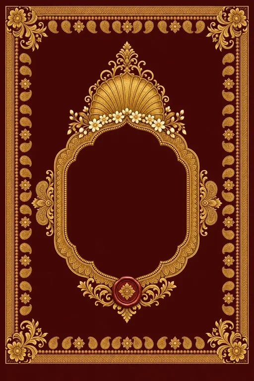 Reception — Gadwal Silk Wedding Suite — Telugu Hindu Traditional Reception invitation card design from Ayozan