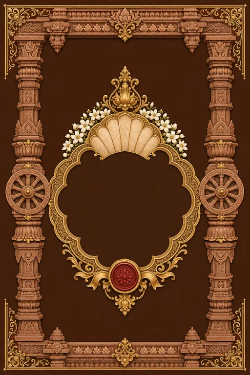 Reception — Hampi Vijayanagara Wedding Suite — Kannada Hindu Traditional Reception invitation card design from Ayozan