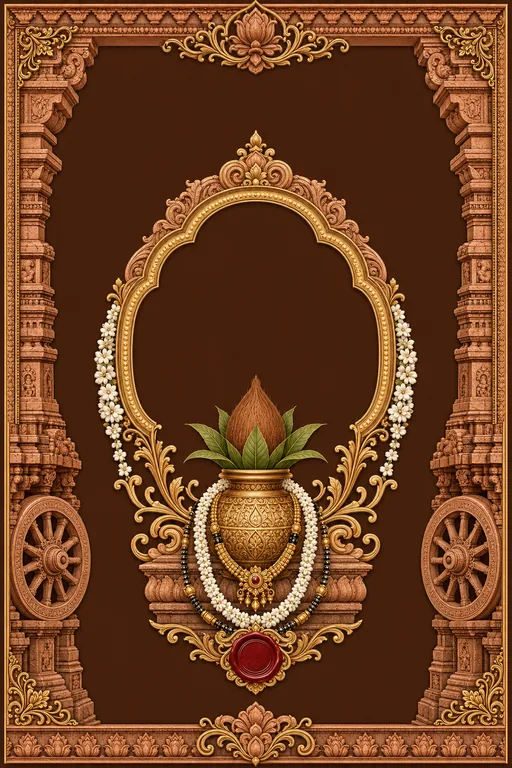 Wedding — Hampi Vijayanagara Wedding Suite — Kannada Hindu Traditional Wedding invitation card design from Ayozan