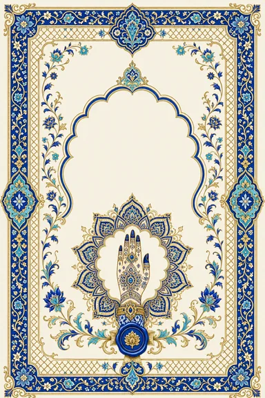 Mehndi — Jaipur Blue Pottery Wedding Suite — Mehndi card design