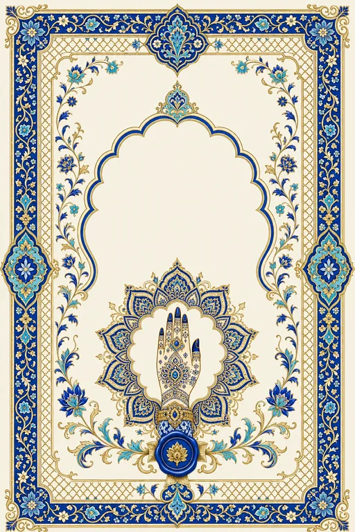 Mehndi — Jaipur Blue Pottery Wedding Suite — Rajasthani Hindu Traditional Mehndi invitation card design from Ayozan