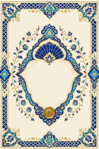 Reception — Jaipur Blue Pottery Wedding Suite — Reception card design
