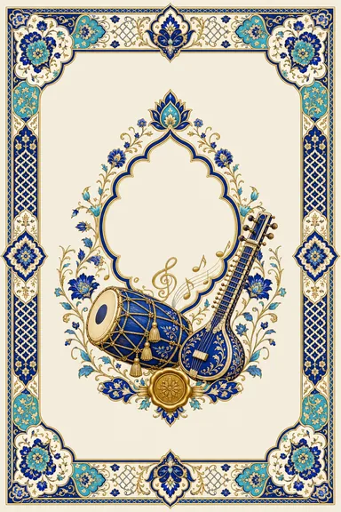 Sangeet — Jaipur Blue Pottery Wedding Suite — Sangeet card design