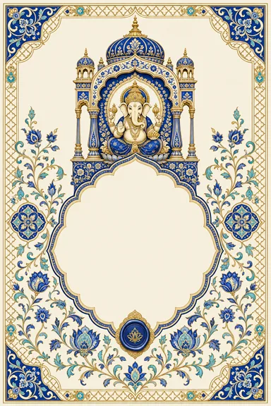 Wedding — Jaipur Blue Pottery Wedding Suite — Wedding card design