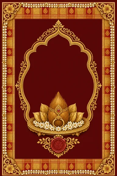 Engagement — Kanchipuram Korvai Silk Wedding Suite — Engagement card design