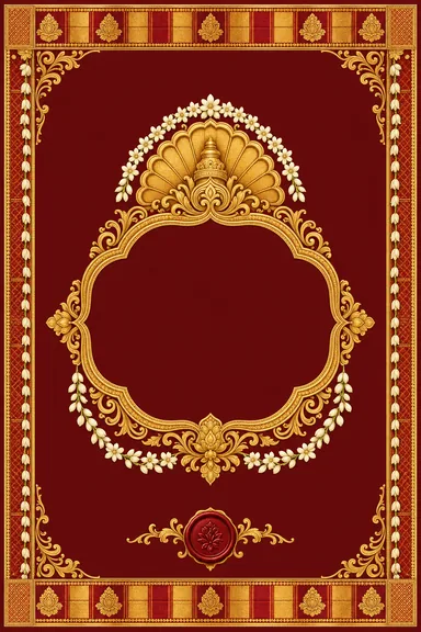 Reception — Kanchipuram Korvai Silk Wedding Suite — Reception card design