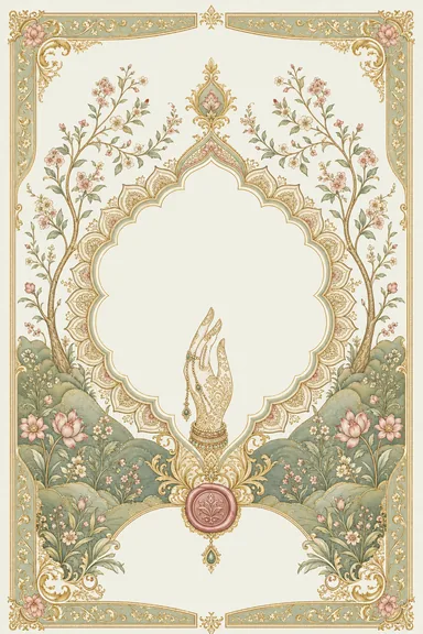 Mehndi — Kangra Miniature Wedding Suite — Mehndi card design