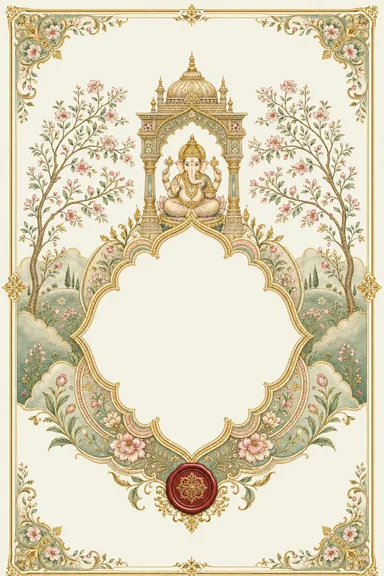 Wedding — Kangra Miniature Wedding Suite — Wedding card design