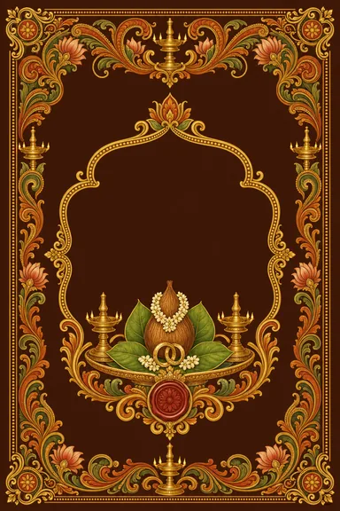Engagement — Kerala Mural Wedding Suite — Engagement card design