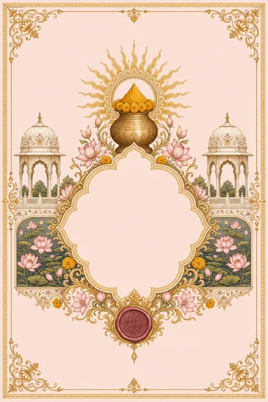 Kishangarh Miniature — Rajasthani Miniature Wedding invitation card design