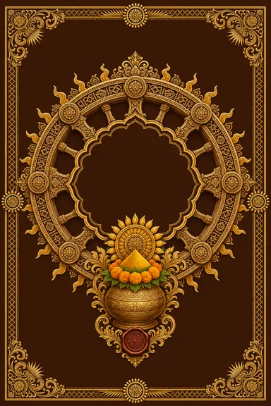 Haldi — Konark Sun Wheel Wedding Suite — Haldi card design