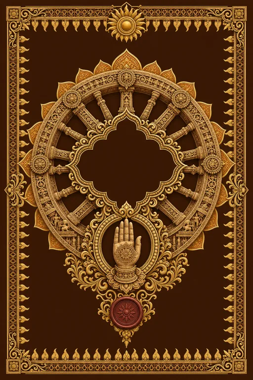Mehndi — Konark Sun Wheel Wedding Suite — Odia Hindu Traditional Mehndi invitation card design from Ayozan