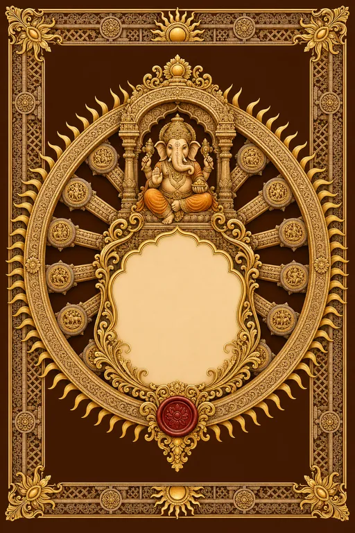 Wedding — Konark Sun Wheel Wedding Suite — Odia Hindu Traditional Wedding invitation card design from Ayozan
