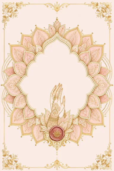 Mehndi — Lotus Mandala Wedding Suite — Mehndi card design