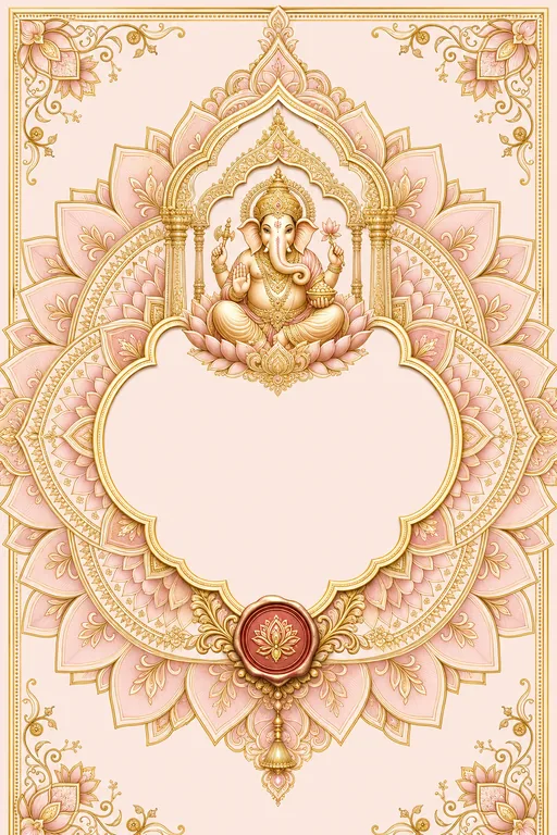 Wedding — Lotus Mandala Wedding Suite — North Indian Hindu Traditional Wedding invitation card design from Ayozan