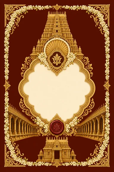 Reception — Madurai Gopuram Wedding Suite — Reception card design