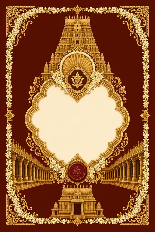 Reception — Madurai Gopuram Wedding Suite — Tamil Hindu Traditional Reception invitation card design from Ayozan