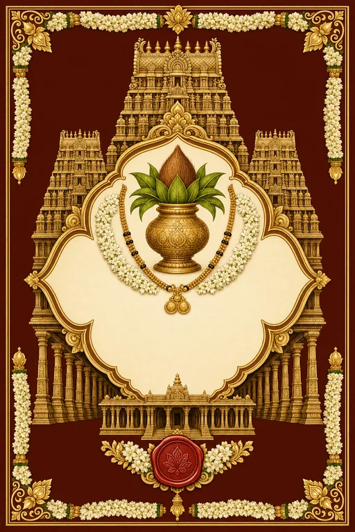 Wedding — Madurai Gopuram Wedding Suite — Tamil Hindu Traditional Wedding invitation card design from Ayozan