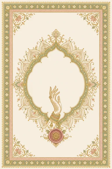 Mehndi — Maheshwari Weave Wedding Suite — Mehndi card design