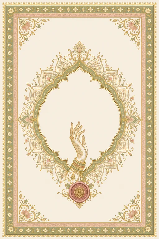 Mehndi — Maheshwari Weave Wedding Suite — Hindu Traditional Mehndi invitation card design from Ayozan