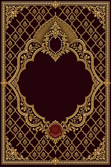 Reception — Mughal Jaali Gold Wedding Suite — Reception card design