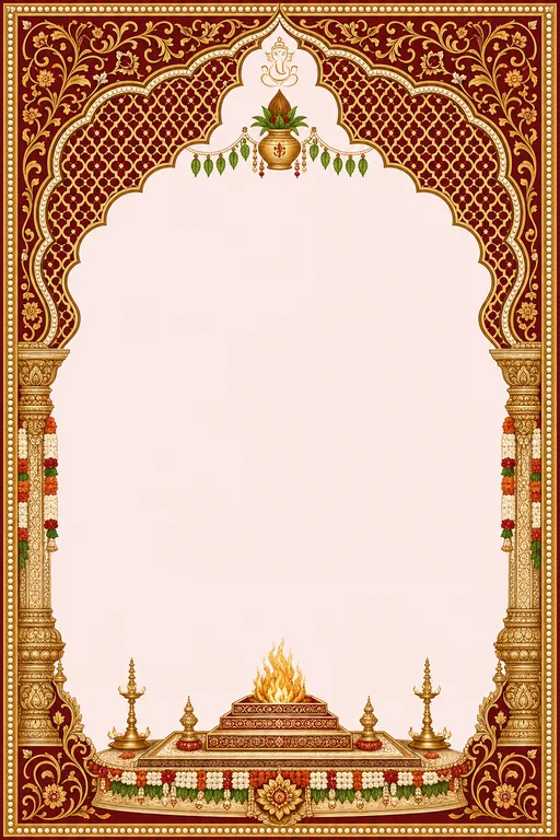 Wedding — Mughal Jaali Gold Wedding Suite — invitation page