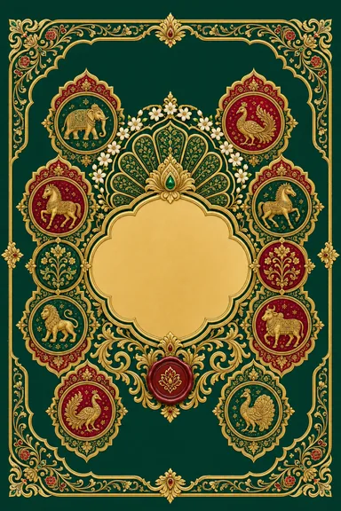 Reception — Mysore Ganjifa Wedding Suite — Reception card design