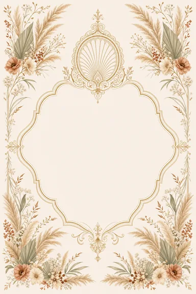 Reception — Pampas Boho Wedding Suite — Reception card design