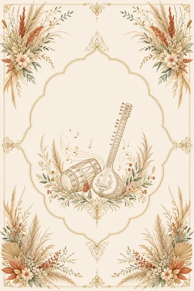 Sangeet — Pampas Boho Wedding Suite — Sangeet card design