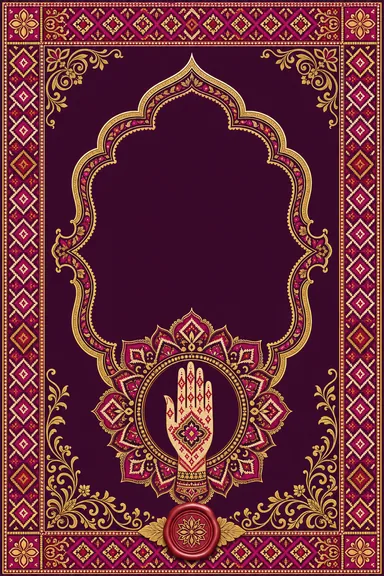 Mehndi — Patan Patola Wedding Suite — Mehndi card design