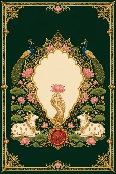Mehndi — Pichwai Nathdwara Wedding Suite — Mehndi card design