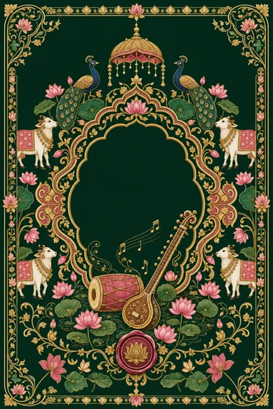 Sangeet — Pichwai Nathdwara Wedding Suite — Sangeet card design
