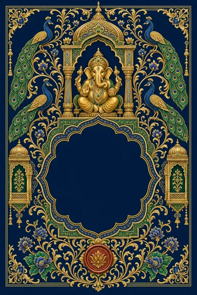Rajputana Royal — Mehendi invitation card design