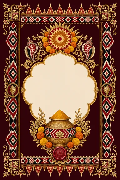 Sambalpuri Ikat — Haldi invitation card design