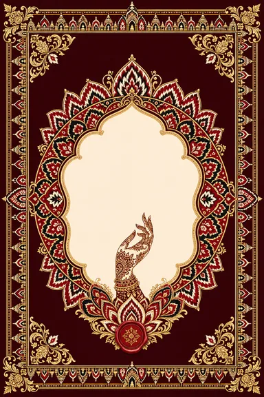 Mehndi — Sambalpuri Ikat Wedding Suite — Mehndi card design