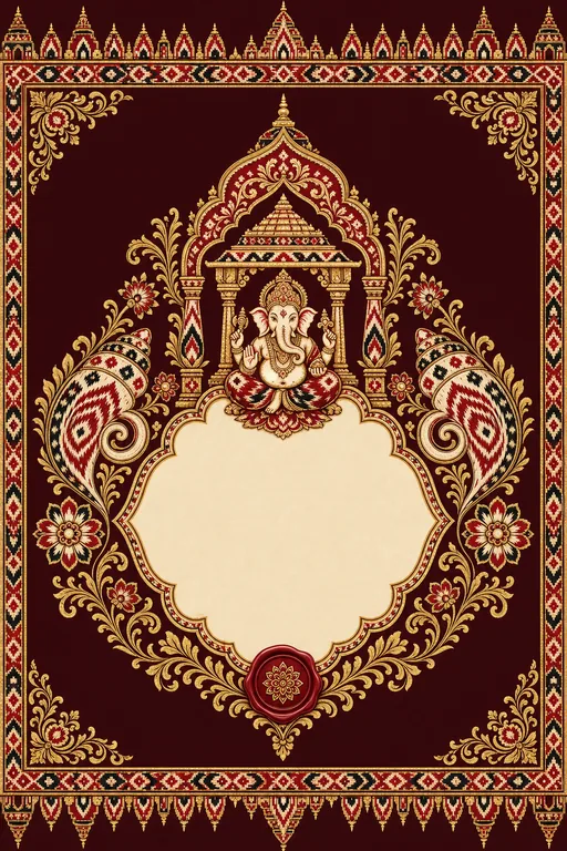 Wedding — Sambalpuri Ikat Wedding Suite — Odia Hindu Traditional Wedding invitation card design from Ayozan