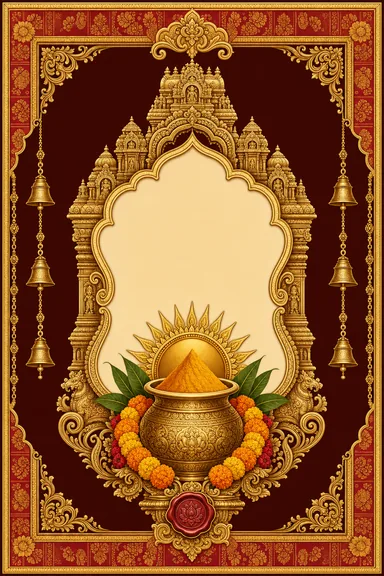 Haldi — South-Indian Temple Wedding Suite — Haldi card design