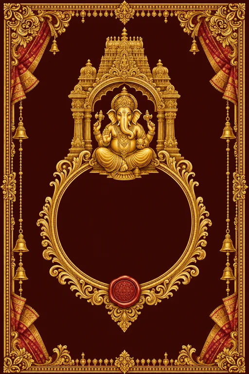 Wedding — South-Indian Temple Wedding Suite — North Indian Hindu Traditional Wedding invitation card design from Ayozan