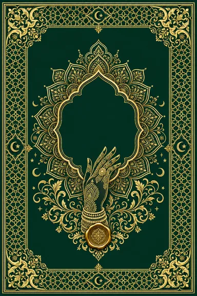 Mehndi — Emerald Arabesque Wedding Suite — Mehndi card design