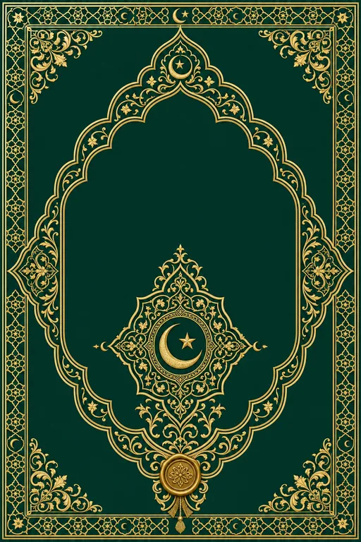 Nikah — Emerald Arabesque Wedding Suite — North Indian Muslim Traditional Nikah invitation card design from Ayozan