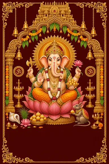 Lord Ganesha — Ganesh Chaturthi greeting card design