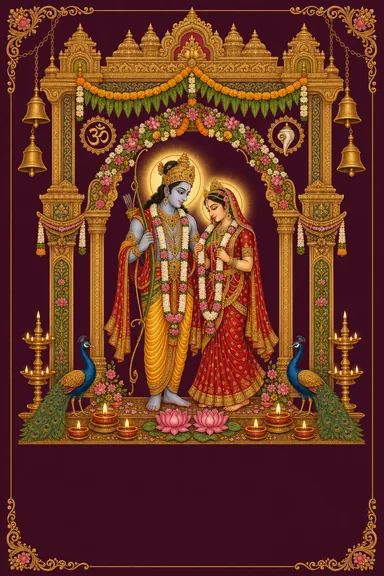Ram-Janaki — Ram Navami greeting card design