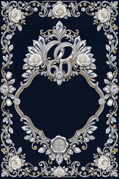 60th — Diamond — Invitation — Anniversary card design