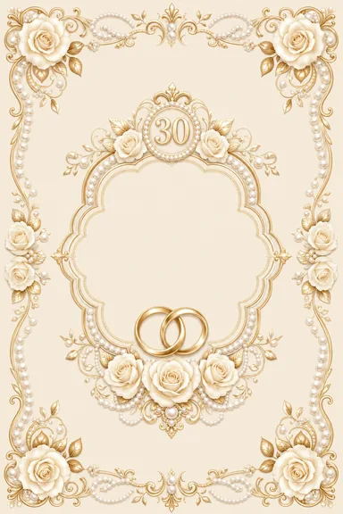 30th — Pearl — Invitation — Anniversary card design