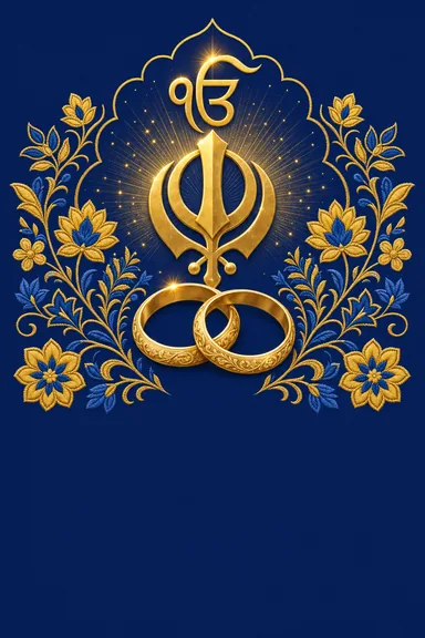 Anand Karaj Blessings — Sikh Wedding invitation card design